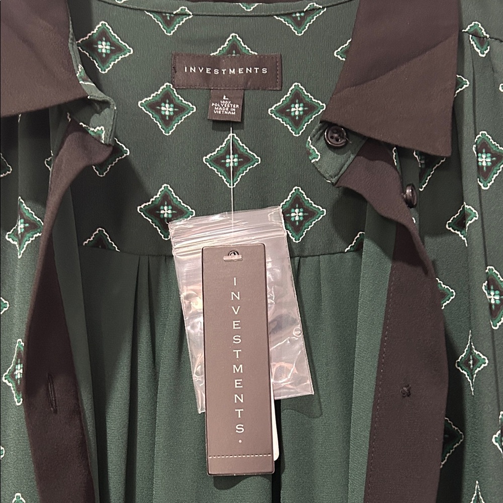 Investments Geometric Green Maxi Dress - Picture 3 of 6